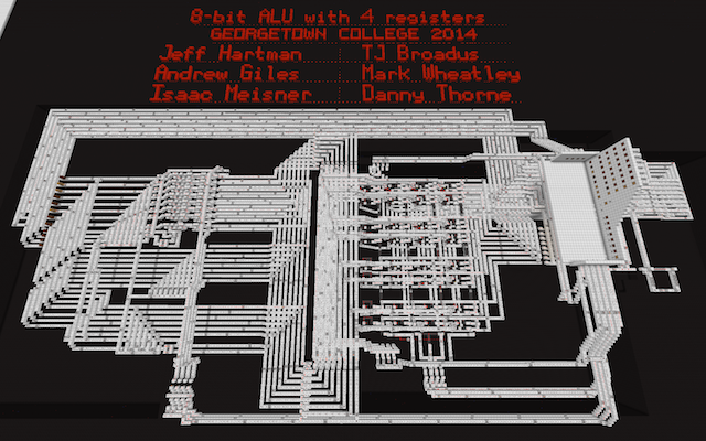 Computer ALU built in Minecraft